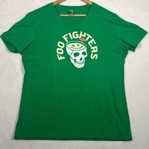 Foo Fighters tiki drink skull happy face band concert‎ merch T-shirt women XXL